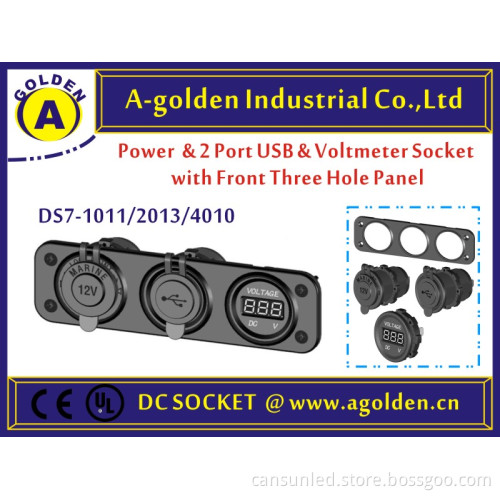 5A/10A/15A 3 PIN Single Led light 5 Bit With Cigarette Lighter Socket 12 Volt Marine Switch Panel & Panel Switch & Rock